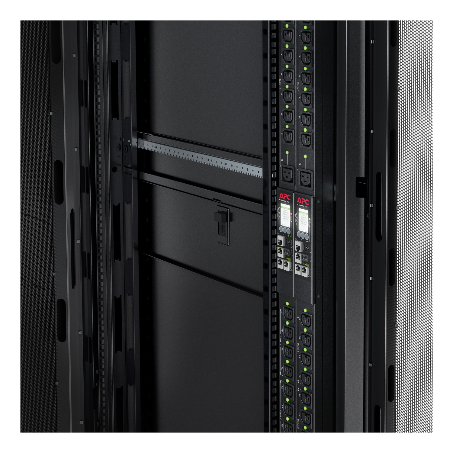 APC Rack PDU 9000 Switched | APDU9959EU3 | ZeroU, 16A, 230V, (21) C13 & (3) C19, IEC309 Cord